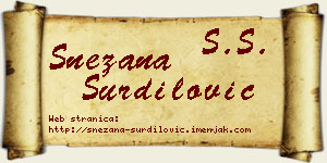 Snežana Šurdilović vizit kartica